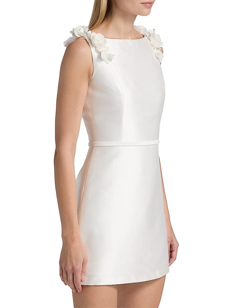 Farah Rose-Appliqué A-Line Minidress