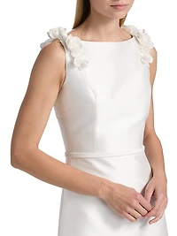 Farah Rose-Appliqué A-Line Minidress