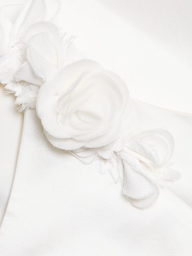 Farah Rose-Appliqué A-Line Minidress