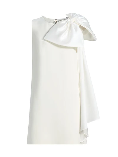 Harmony Bow-Accented Gazar Minidress