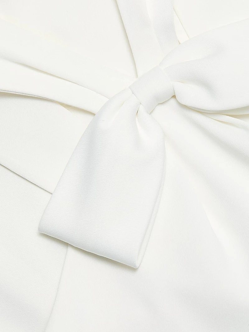 Fern Stretch-Crepe Bow Gown