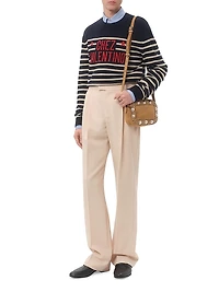 Wool Sweater with Jacquard Motif