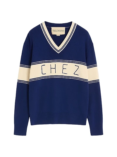Wool and Cotton Sweater with Pattern