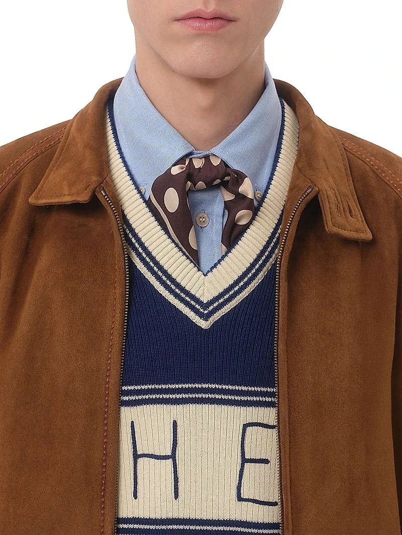 Wool and Cotton Sweater with Pattern