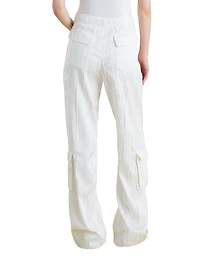 Crinkled Satin Cargo Trousers