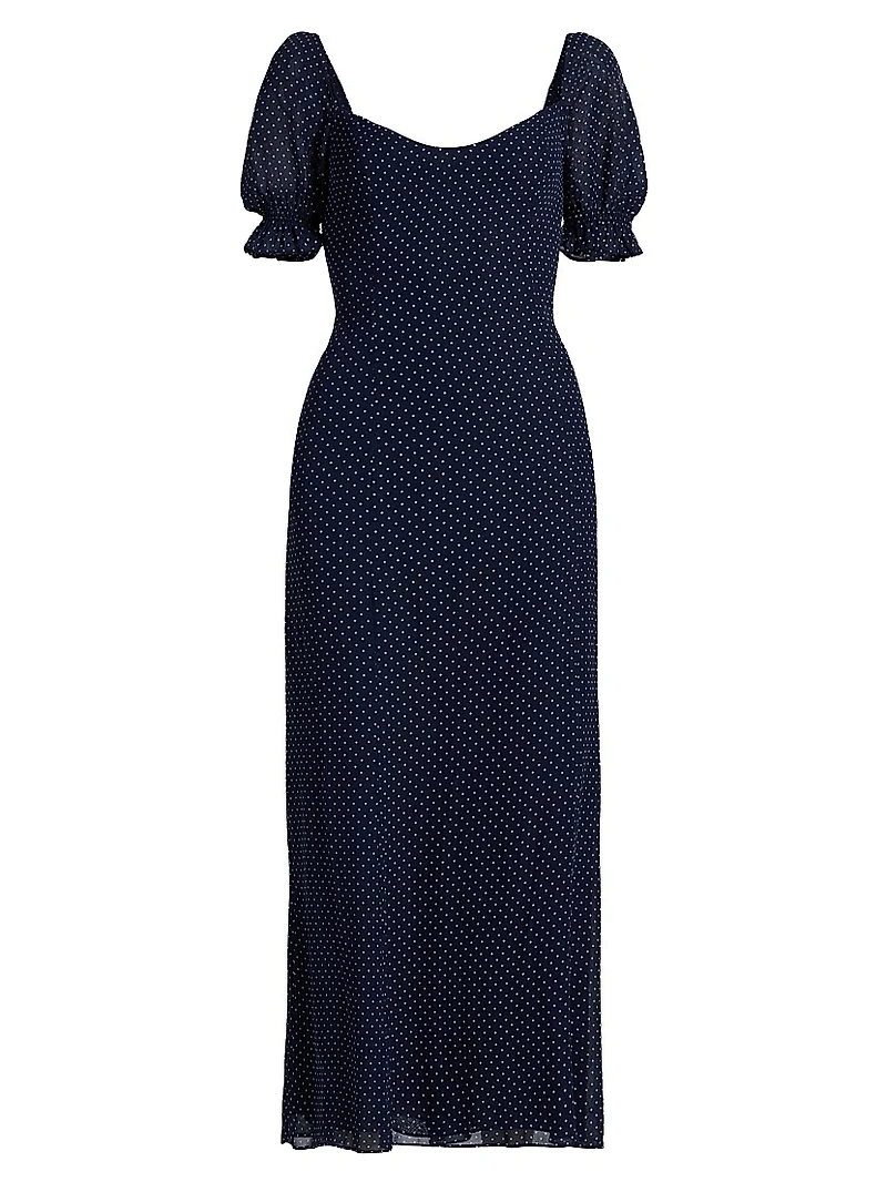 Gloria Polka Dot Midi-Dress