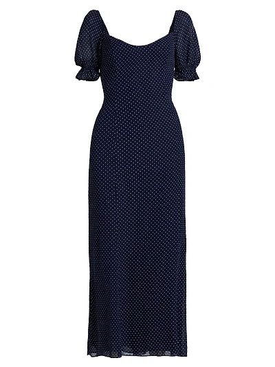 Gloria Polka Dot Midi-Dress