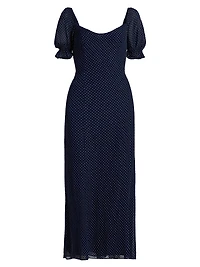 Gloria Polka Dot Midi-Dress