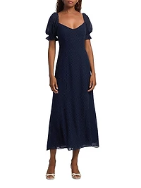 Gloria Polka Dot Midi-Dress