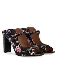 Norah 85MM Floral-Printed Grosgrain Sandals