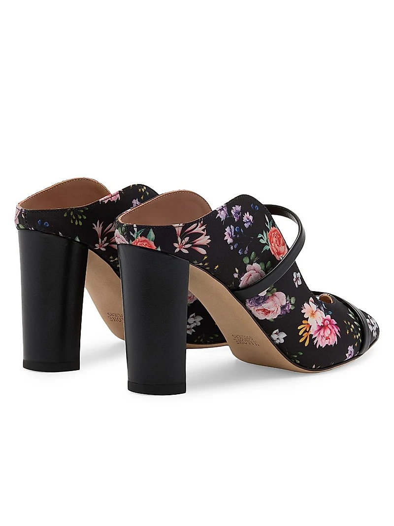 Norah 85MM Floral-Printed Grosgrain Sandals