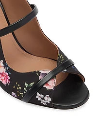 Norah 85MM Floral-Printed Grosgrain Sandals