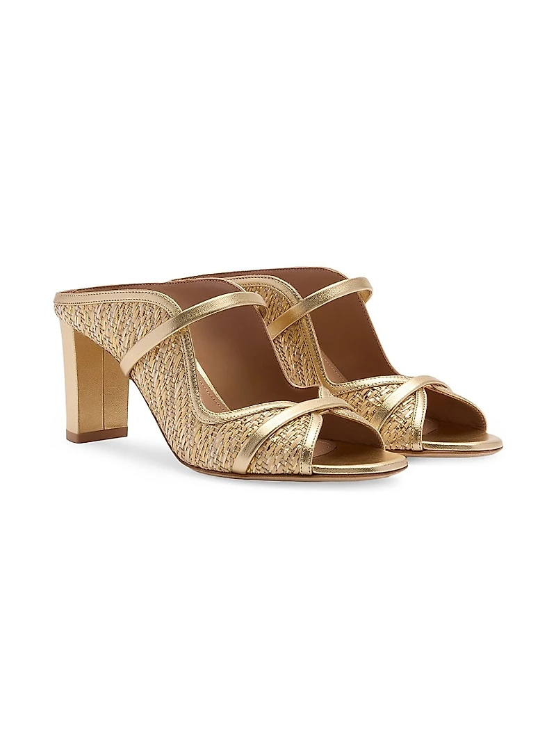 Norah 70MM Metallic Raffia Sandals