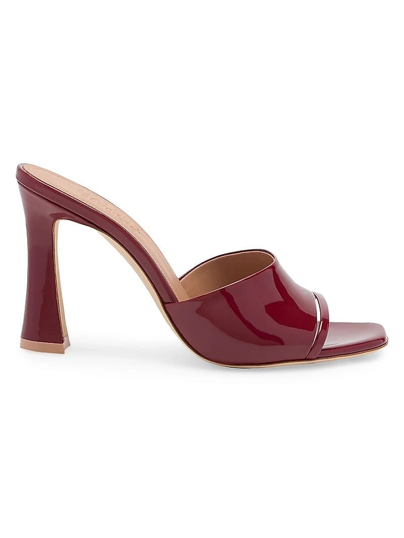 Roxanne 90MM Patent Leather Block Heel Sandals