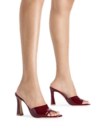 Roxanne 90MM Patent Leather Block Heel Sandals