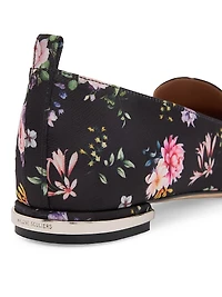 Dora Floral-Printed Grosgrain Loafers