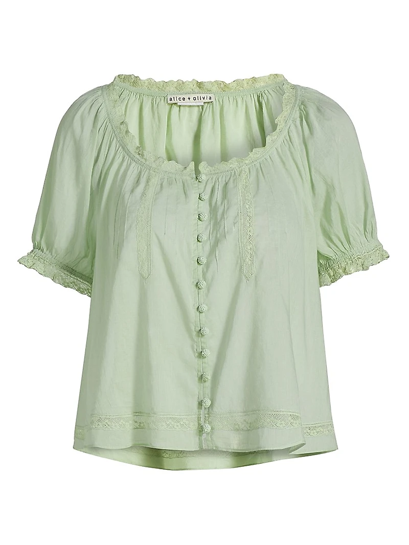 Odette Pintuck Cotton Blouse