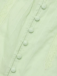 Odette Pintuck Cotton Blouse