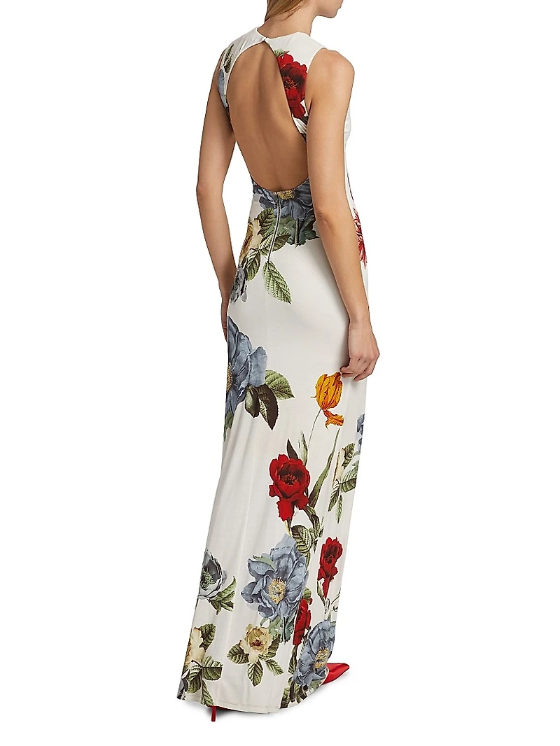 Delora Open-Back Sleeveless Maxi Dress