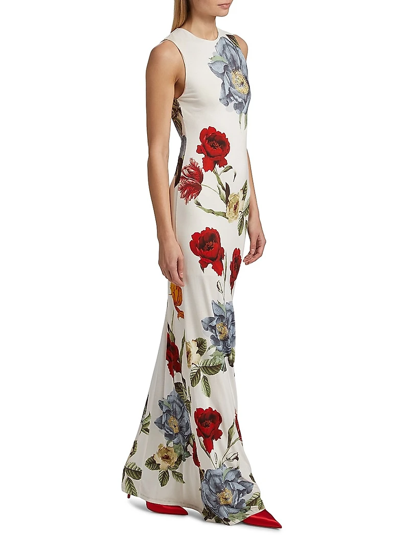 Delora Open-Back Sleeveless Maxi Dress