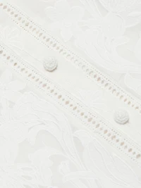 Loryn Embroidered Cotton Short-Sleeve Blouse