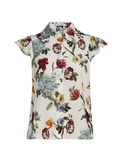 Martel Floral Silk Blouse