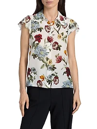 Martel Floral Silk Blouse