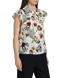 Martel Floral Silk Blouse