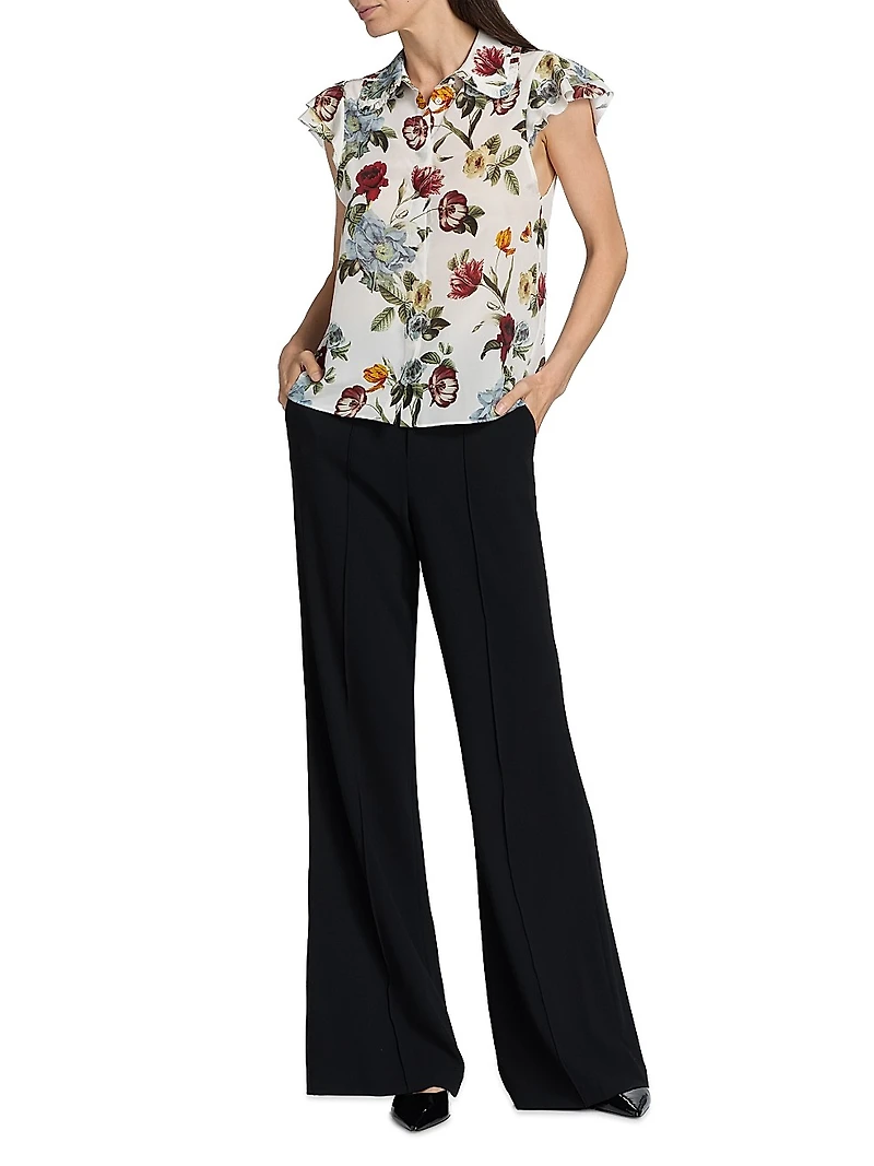 Martel Floral Silk Blouse