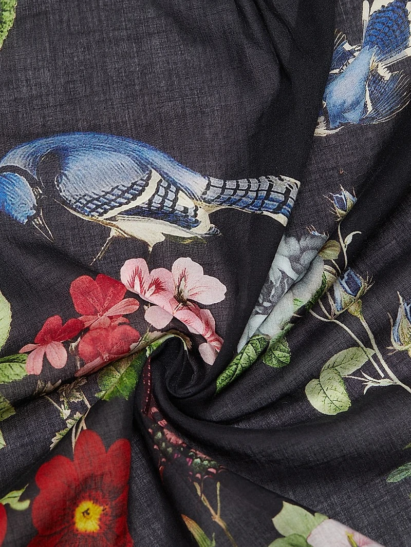 Lloyd Floral Slit Sleeve Blouse