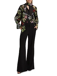 Lloyd Floral Slit Sleeve Blouse