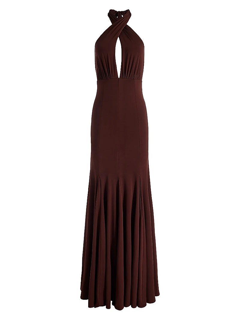 Evelina Halterneck Maxi Dress