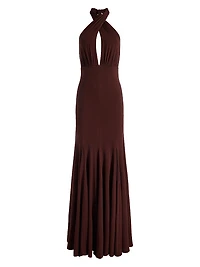 Evelina Halterneck Maxi Dress