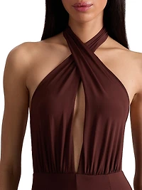 Evelina Halterneck Maxi Dress