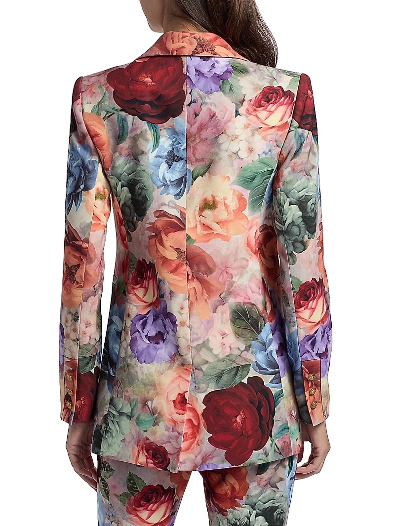 Breann Floral Single-Breasted Blazer