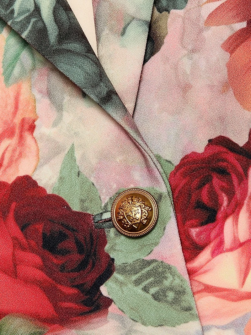 Breann Floral Single-Breasted Blazer