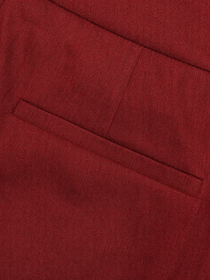 Conry Pleated Linen-Blend Wide-Leg Pants