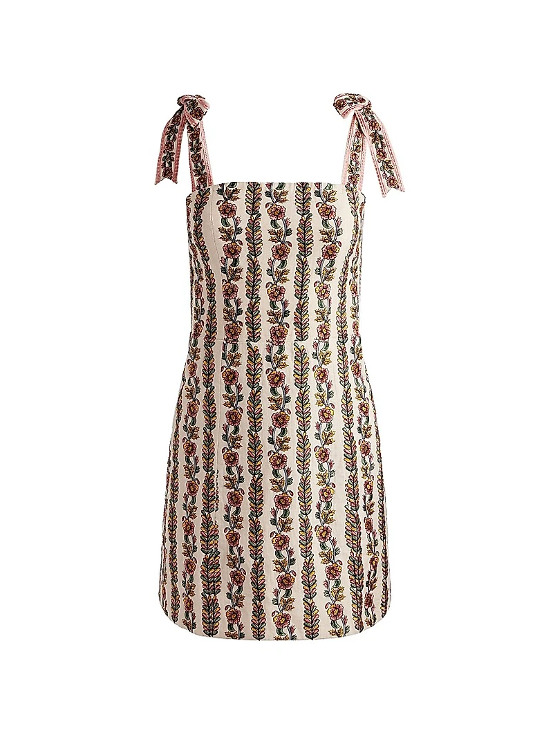 Maryann Floral Tie-Strap Minidress