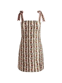 Maryann Floral Tie-Strap Minidress