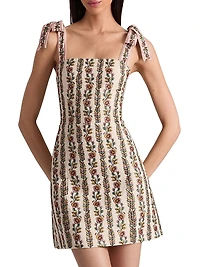 Maryann Floral Tie-Strap Minidress