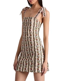 Maryann Floral Tie-Strap Minidress