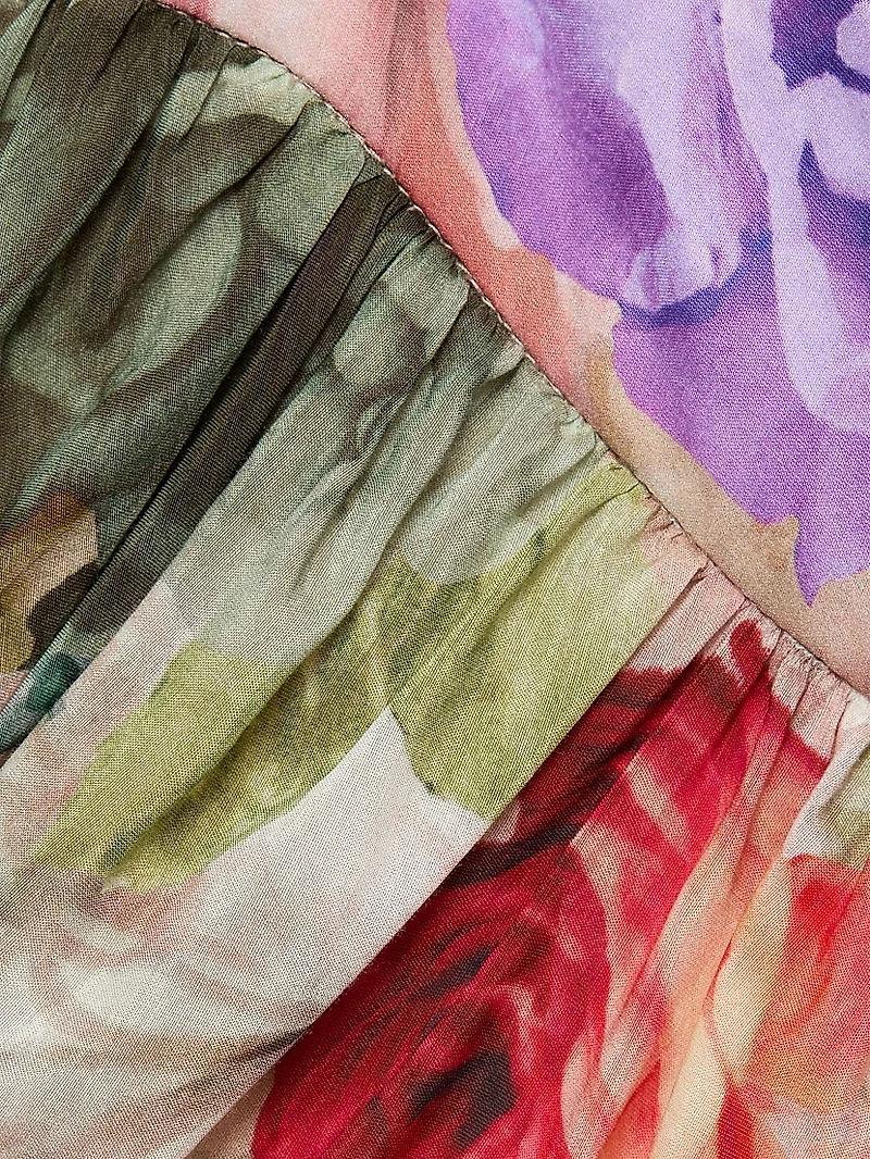 Nilda Floral A-Line Maxi Skirt