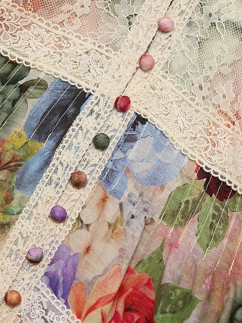 Adira Floral Tiered A-Line Maxi Skirt