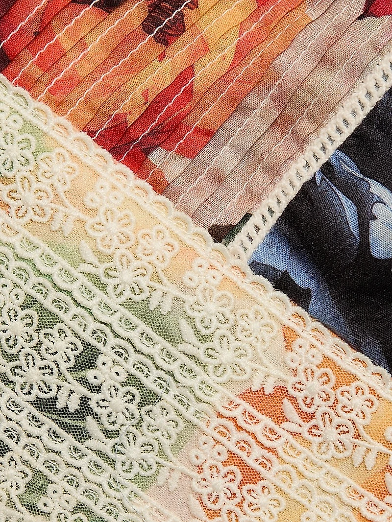 Keeley Floral Flutter-Sleeve Blouse