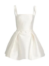 Satin Mini Fit & Flare Cocktail Dress