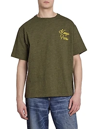 Chainstitched Embroidered Logo T-Shirt
