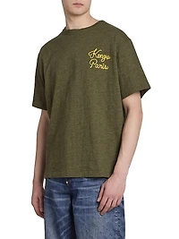 Chainstitched Embroidered Logo T-Shirt