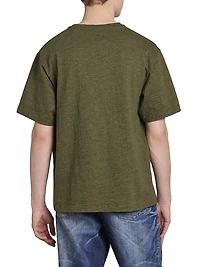 Chainstitched Embroidered Logo T-Shirt