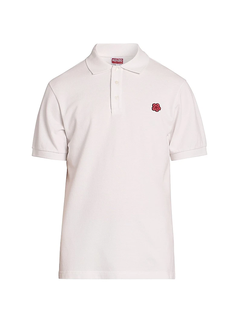 Flower Slim-Fit Polo Shirt