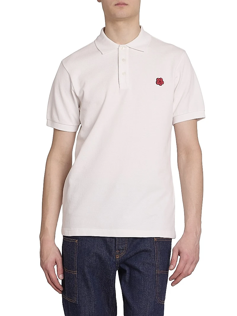Flower Slim-Fit Polo Shirt